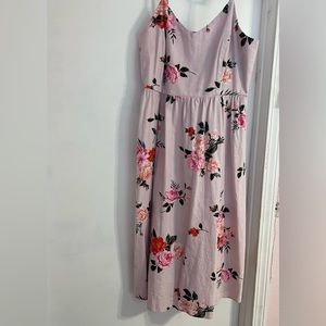 SOLD Pink floral dress with pockets